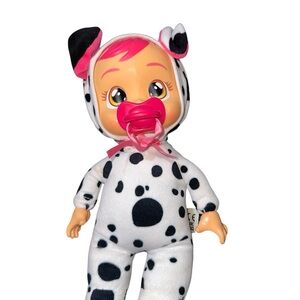 Cute Cow Print Doll with Pink Pacifier